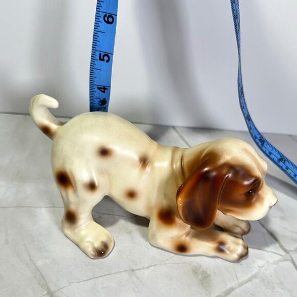Vintage Porcelain Cocker Spaniel Dog Figurine Brown and White Made in Japan - Picture 8 of 8